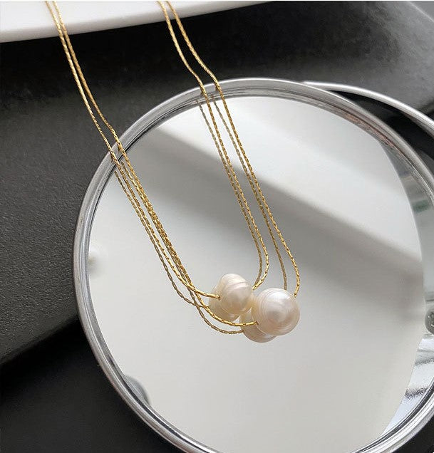 Minimalist Pearl Necklace